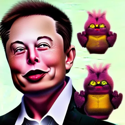 Prompt: elon musk as a furby