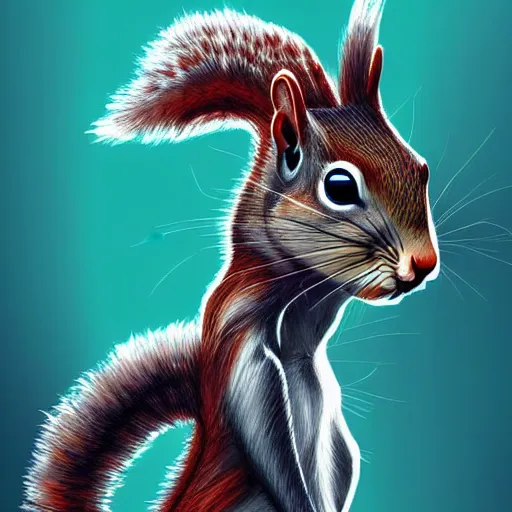 Image similar to cyborg squirrel, intricate, digital painting, artstation, intricate, concept art, smooth, sharp focus