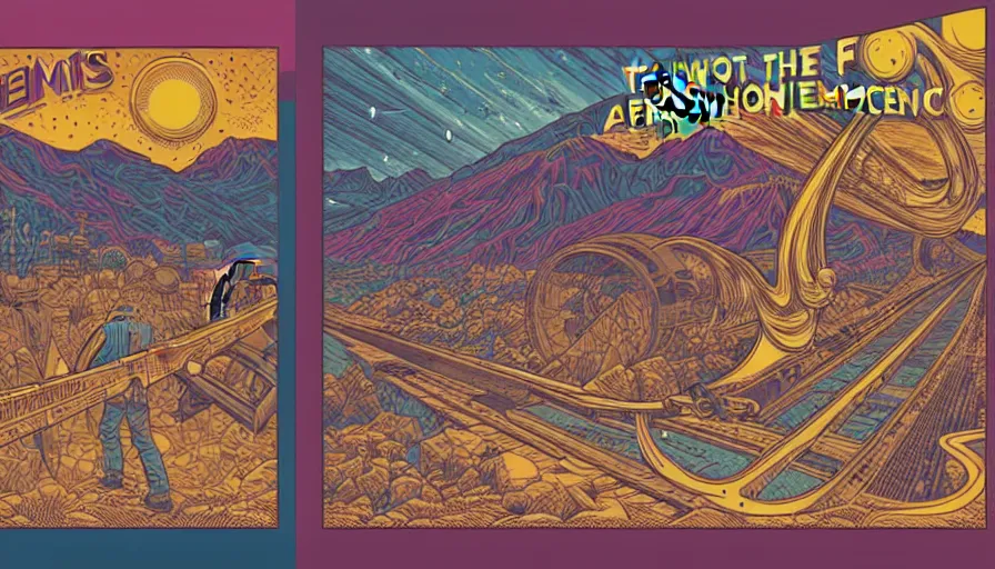 Image similar to the two complementary forces that make up all aspects and phenomena of life, by dan Mumford