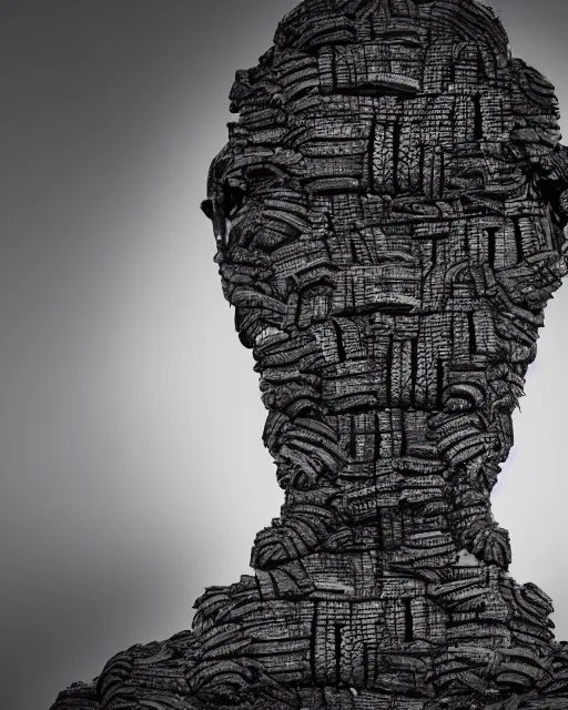Prompt: a person made out of tires, cinematic, 8k, high detail, beeple