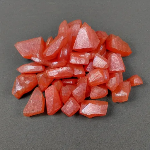 Prompt: quartz cinnabar crystals