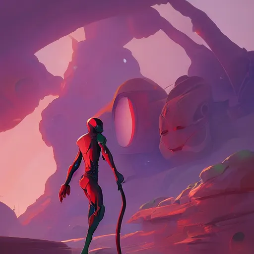 Image similar to hero world alien 1 9 7 9, behance hd by jesper ejsing, by rhads, makoto shinkai and lois van baarle, ilya kuvshinov, rossdraws global illumination