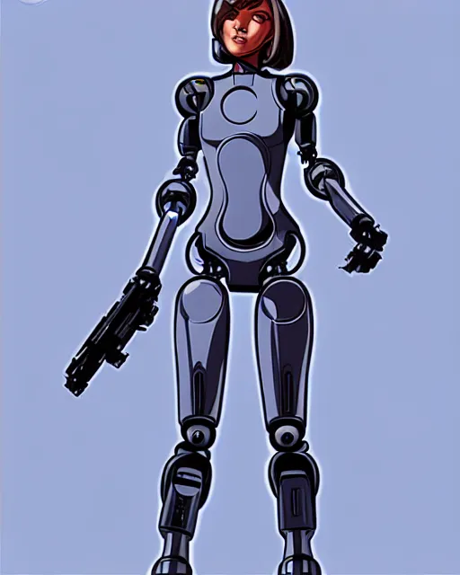 Image similar to the female robot protagonist, animation character design by jack kirby, action - adventure, sharp detail, artstation trending, conceptart. com