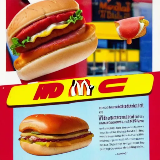 Image similar to mcdonalds ad for hotdog.