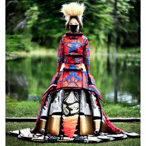 Prompt: Samurai armor dress