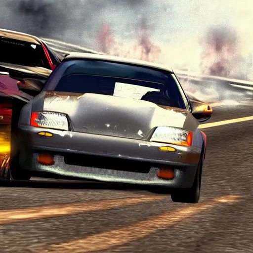 Prompt: gameplay footage of need for speed underground 2