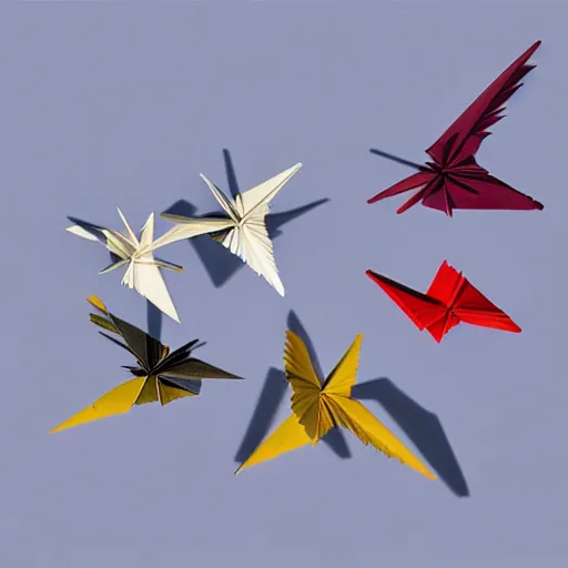 Image similar to paper cranes by caravaggio