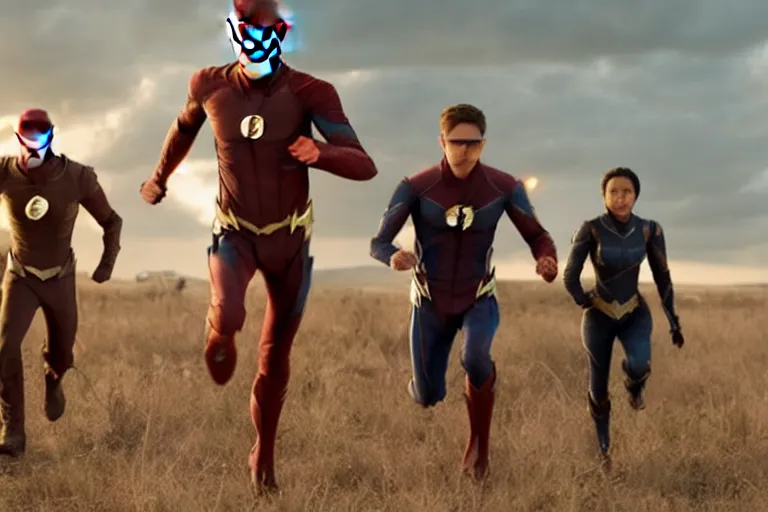 Image similar to grant gustin is the flash in a still of avengers infinity war ( 2 0 1 8 )
