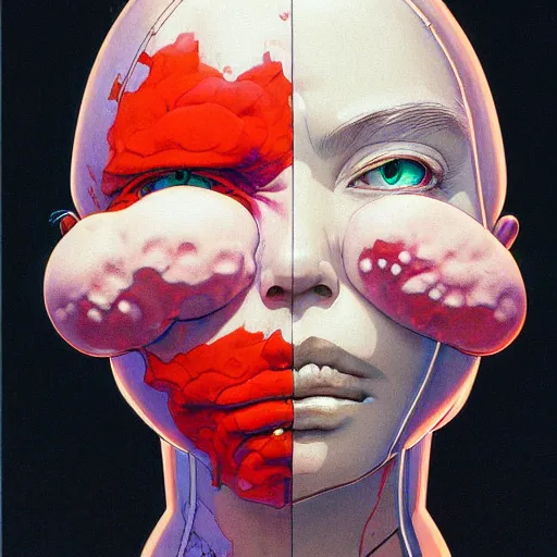 Image similar to prompt : doomer portrait soft light painted by james jean and katsuhiro otomo and erik jones, inspired by akira anime, smooth face feature, intricate oil painting, high detail illustration, sharp high detail, manga and anime 1 9 9 9