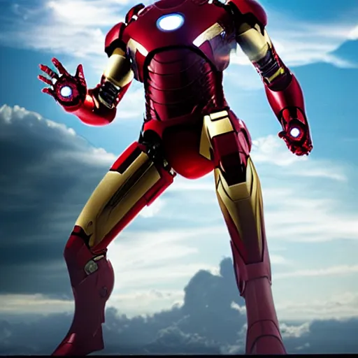 Prompt: a still from the movie iron man, starring kevin sorbo as iron man. movie still, 4 k.