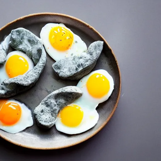 Prompt: Fried eggs made from dragon eggs