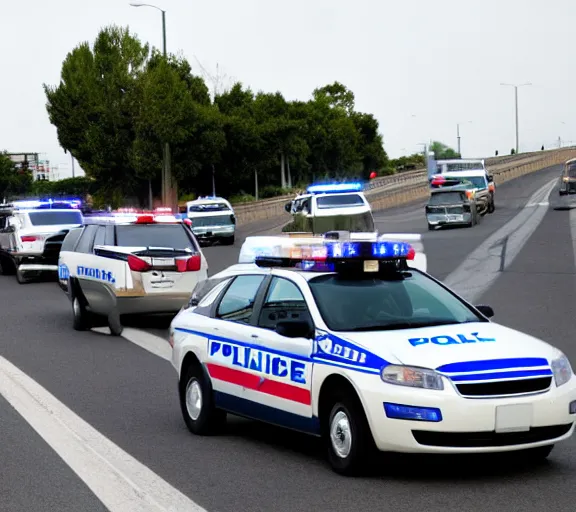 Image similar to police cars freeway