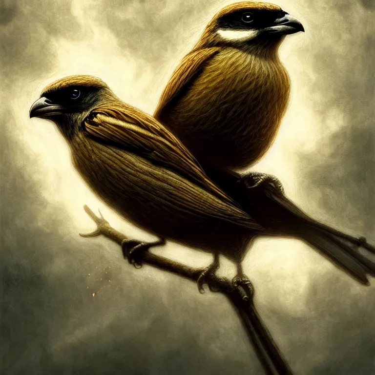 Prompt: epic professional digital art of startling thorned shrike, faint golden moody atmospheric lighting, painted, intricate, detailed, detailed, foreboding, by leesha hannigan, wayne haag, reyna rochin, ignacio fernandez rios, mark ryden, iris van herpen,, epic, stunning, gorgeous, much wow, cinematic, masterpiece.