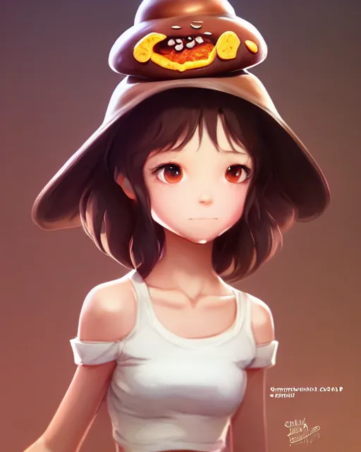 Image similar to personification of chocolate cupcake, cute hats, unreal engine, highly detailed, digital illustration by artgerm, tooth wu, studio ghibli, deviantart, sharp focus, artstation, bakery by greg rutkowsky, sweets, dog