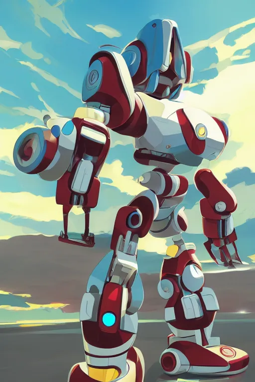 Image similar to metabots medabots medarotto medarot robot minimalist comics, behance hd by jesper ejsing, by rhads, makoto shinkai and lois van baarle, ilya kuvshinov, rossdraws global illumination ray tracing hdr radiating a glowing aura