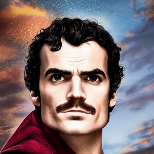 Image similar to portrait of henry cavil dressed as homelander,