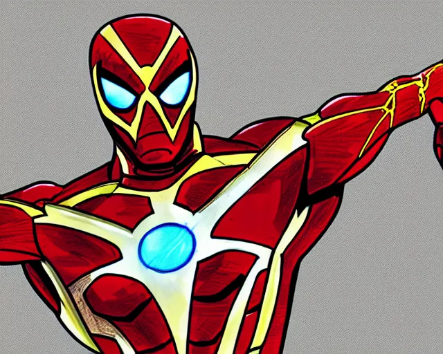 Image similar to sketch of the mcu iron spider