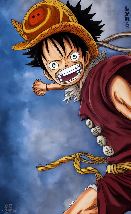 Prompt: Luffy gear 5 , by Eiichiro Oda, studio ghibli, cinematic lighting, intricate, highly detailed, digital painting, trending on artstation, Illustration, epic scale