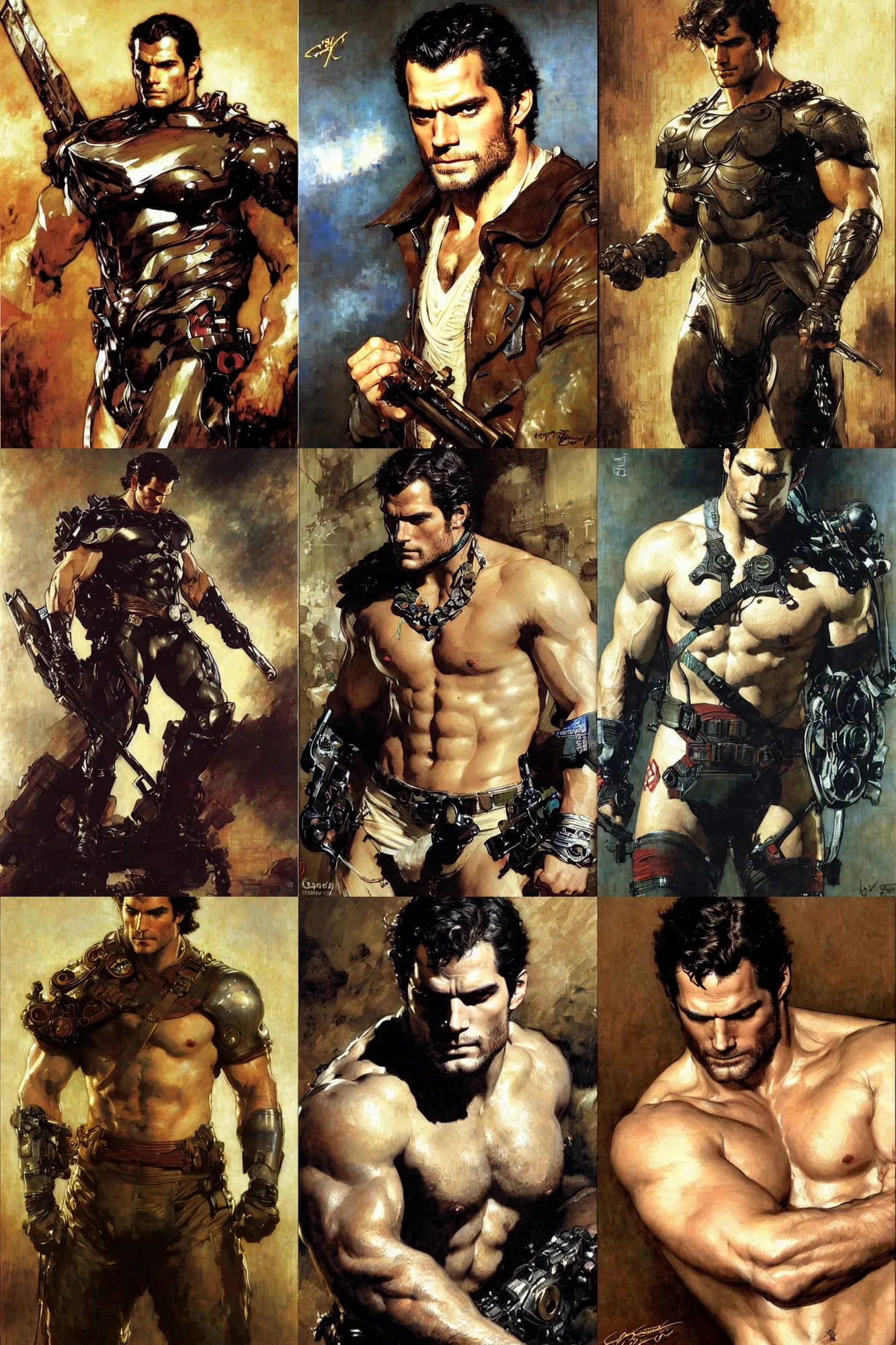 Prompt: henry cavill, painting by gaston bussiere, j. c. leyendecker, yoji shinkawa