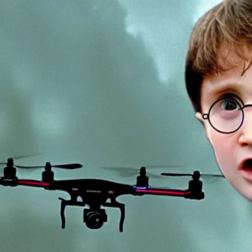 Prompt: harry potter spell predator drone strikes