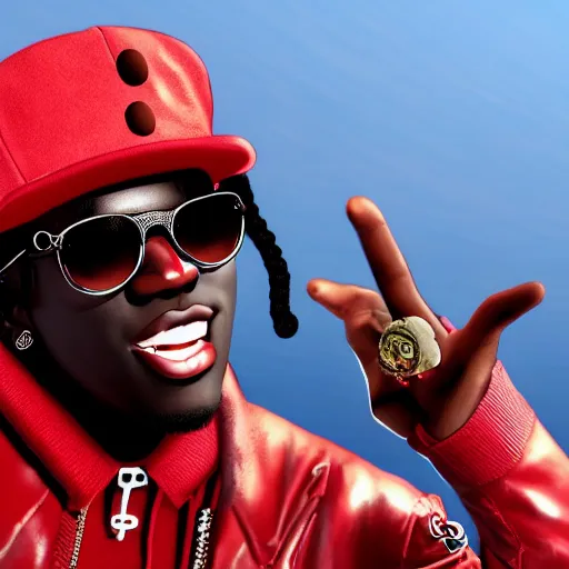 Image similar to lil yachty, as a character in tekken