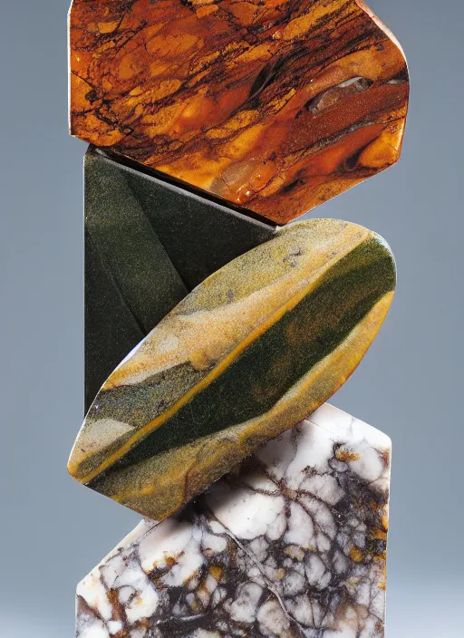 Prompt: marble, caramel and pickle conglomerate, museum sculpture, award - winning, 4 k, 3 3 mm photo