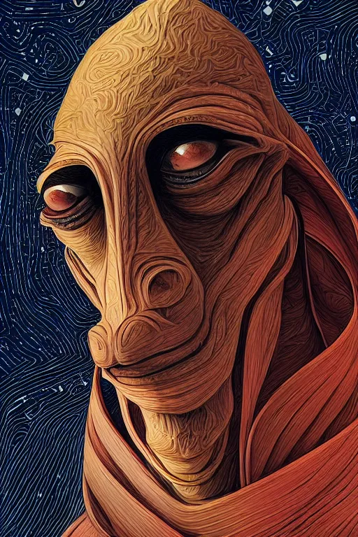 Image similar to Jar Jar Binks, Victo Ngai, artgerm portrait