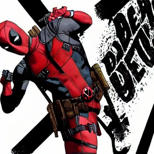 Image similar to deadpool in the walking dead 4 k detailed super realistic