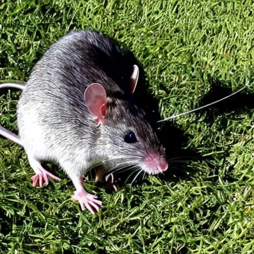 Prompt: rat eats starlink satellite antenna