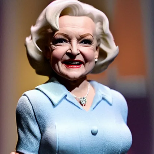 Prompt: A Betty White action figure