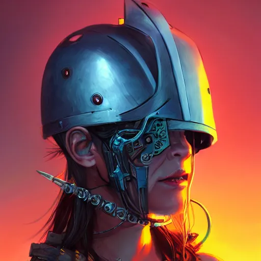 Image similar to cyberpunk viking helmet mask warrior goddess robot ninja fantasy, art gta 5 cover, official fanart behance hd artstation by jesper ejsing, by rhads, makoto shinkai and lois van baarle, ilya kuvshinov, ossdraws