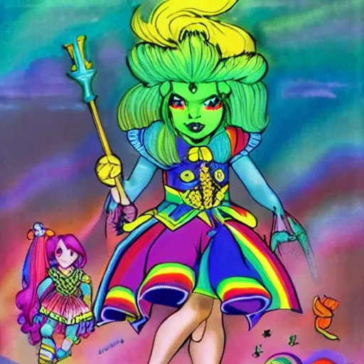 Image similar to Rainbow Brite fights Murky and Lurky