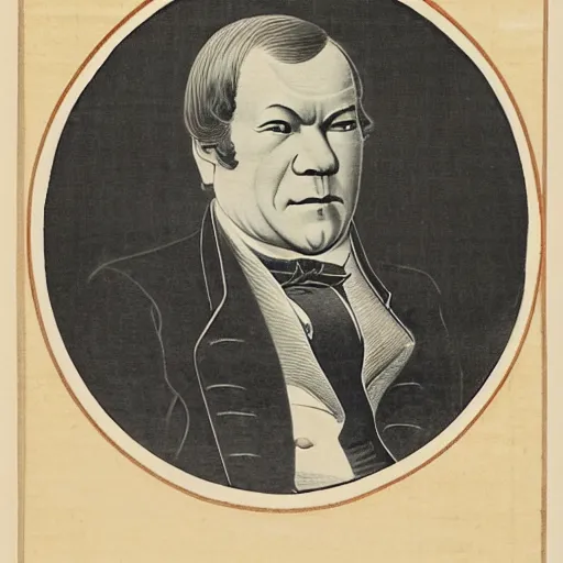 Prompt: ukiyo-e portait of united states president andrew johnson