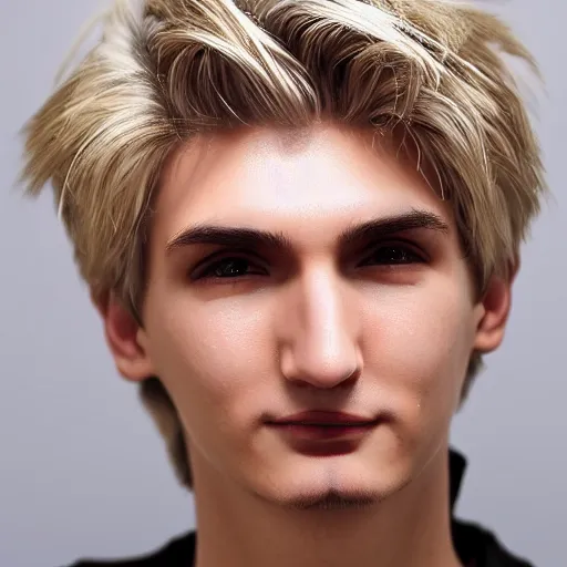 Image similar to really handsome gigachad xqc gigachad gambling : : realistic : : 1 dslr : : 1 - - quality 2