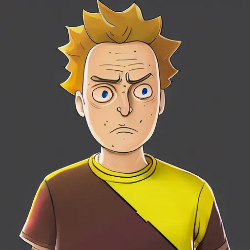 Image similar to morty from rick and morty as a human wearing yellow shirt, highly detailed portrait, digital painting, artstation, concept art, smooth, sharp foccus ilustration, artstation hq