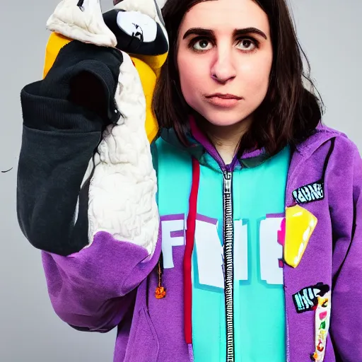 Image similar to hila klein, teddy fresh, fortnite skin, loading screen