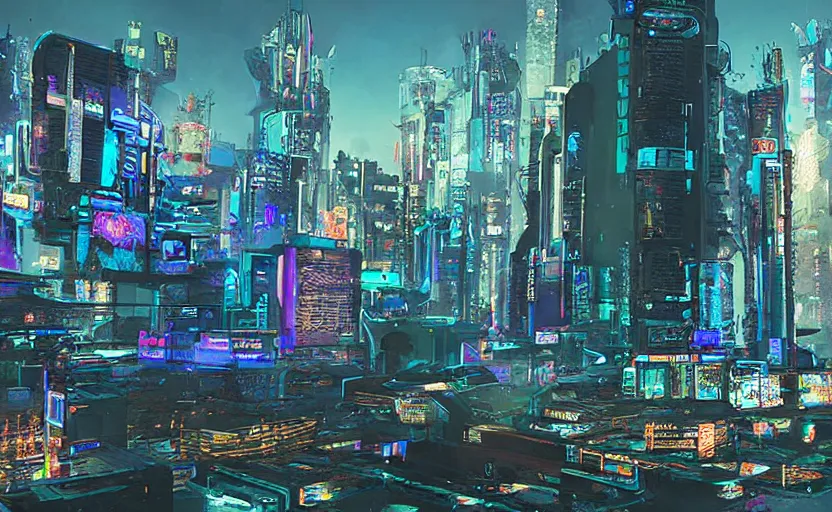 cyberpunk city, 4 k resolution, ultra wide angle