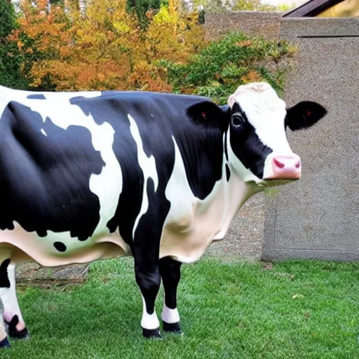 Image similar to a cow costume, outdoors, craigslist photo