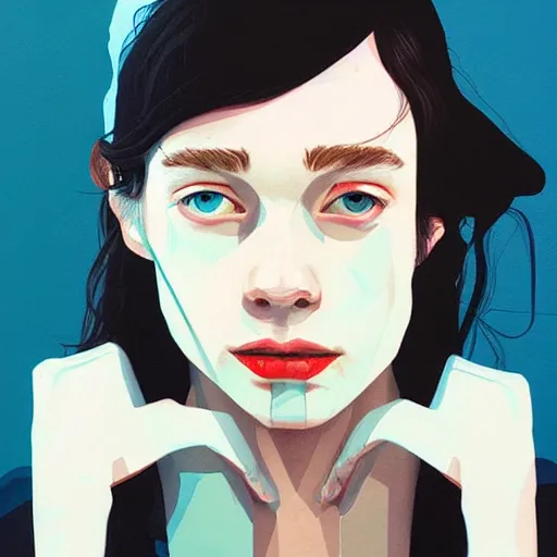 Image similar to Astrid Frisbey picture by Sachin Teng, asymmetrical, dark vibes, Realistic Painting , Organic painting, Matte Painting, geometric shapes, hard edges, graffiti, street art:2 by Sachin Teng:4