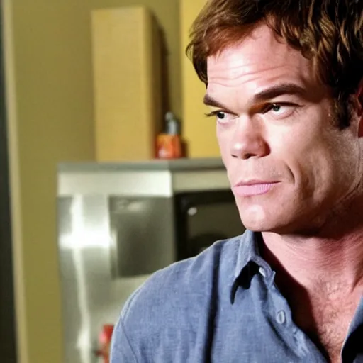 Prompt: Dexter Morgan smoking marijuana