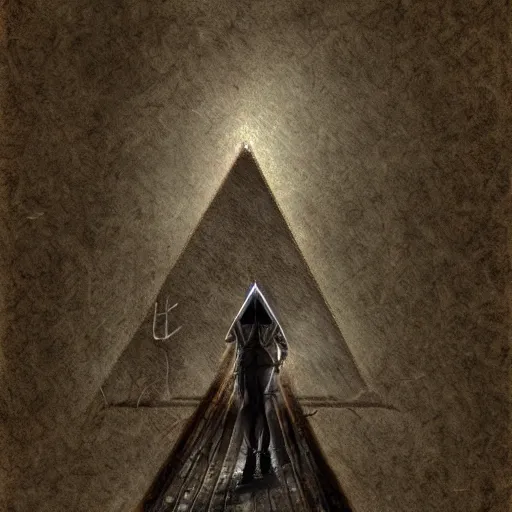 Prompt: Pyramid Head, Silent Hill, digital art, highly detailed