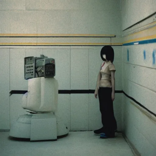 Image similar to a portra 800 photograph from serial experiments lain