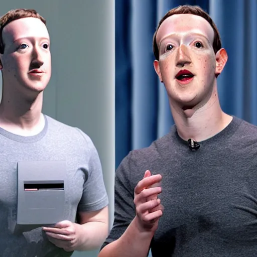 Prompt: i - robot but with zuckerberg