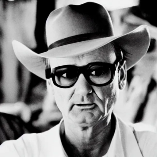 Image similar to bill murray in fear and loathing in las vegas, movie still, promotional shot