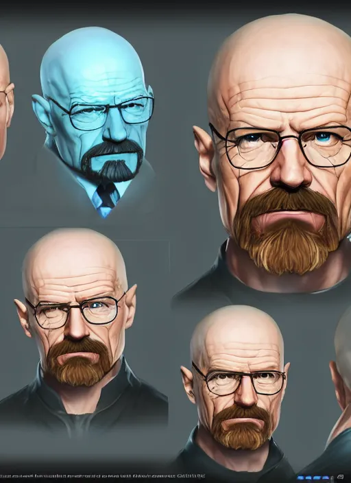 Image similar to concept art of walter white in league of legends, hyperdetalied, digital art, zbrush, trending on artstation, 8 k,