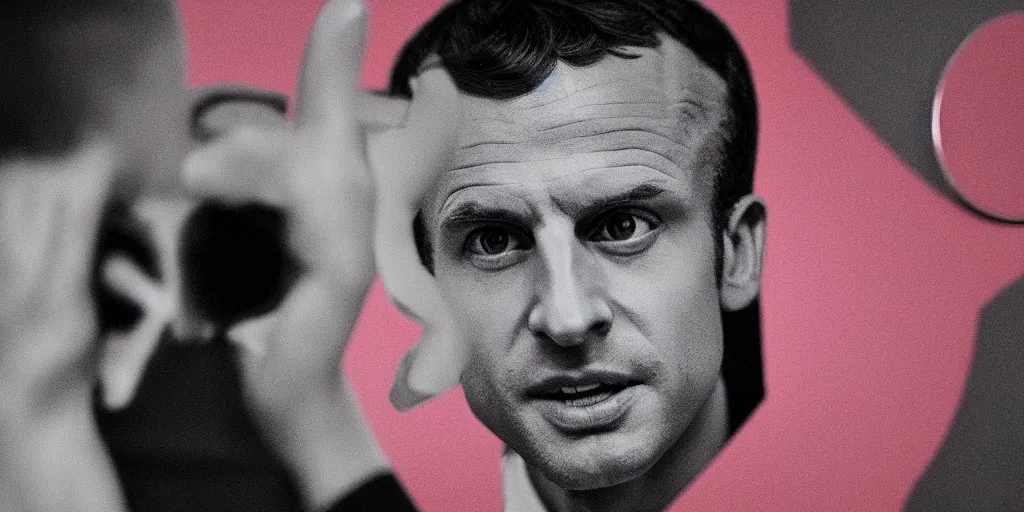 Prompt: picture of emmanuel macron on a toilet, dressed in a hello kitty pajamas, photorealistic, higly detailed, 8 k