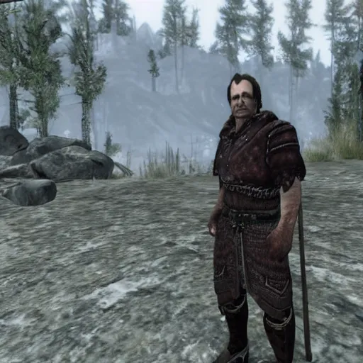 Prompt: saul goodman visits whiterun skyrim, highly detailed, realistic