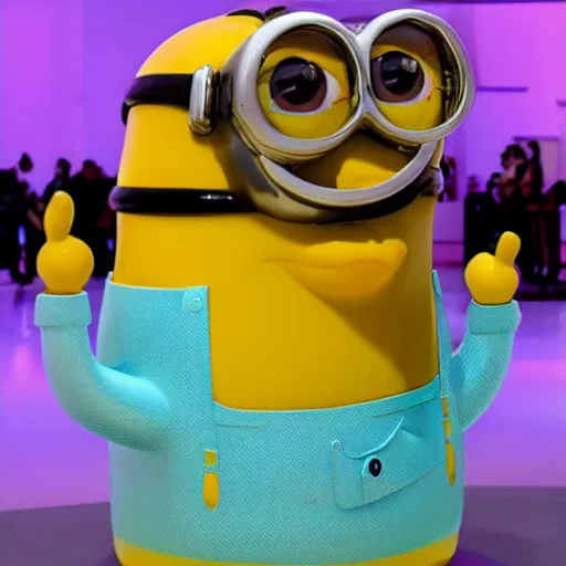 Image similar to jeff koons sculpture of a minion