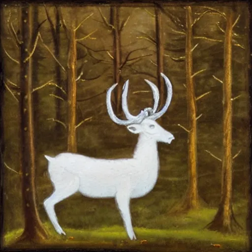 Prompt: “ white elf riding a sacreed deer in a forest ”