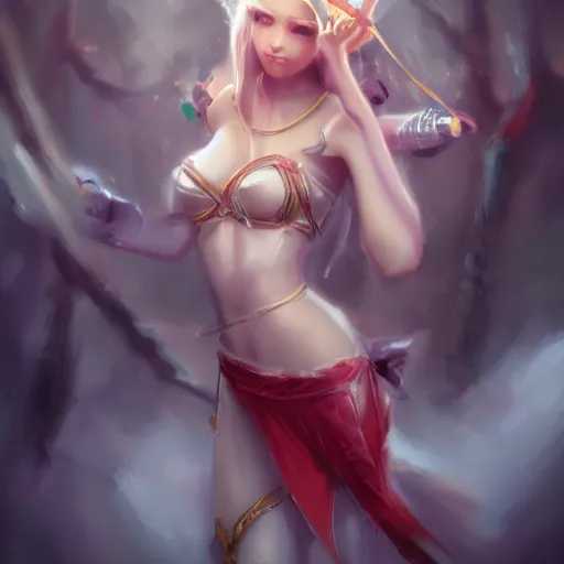 Prompt: high quality resolution beauty elf girl by wlop